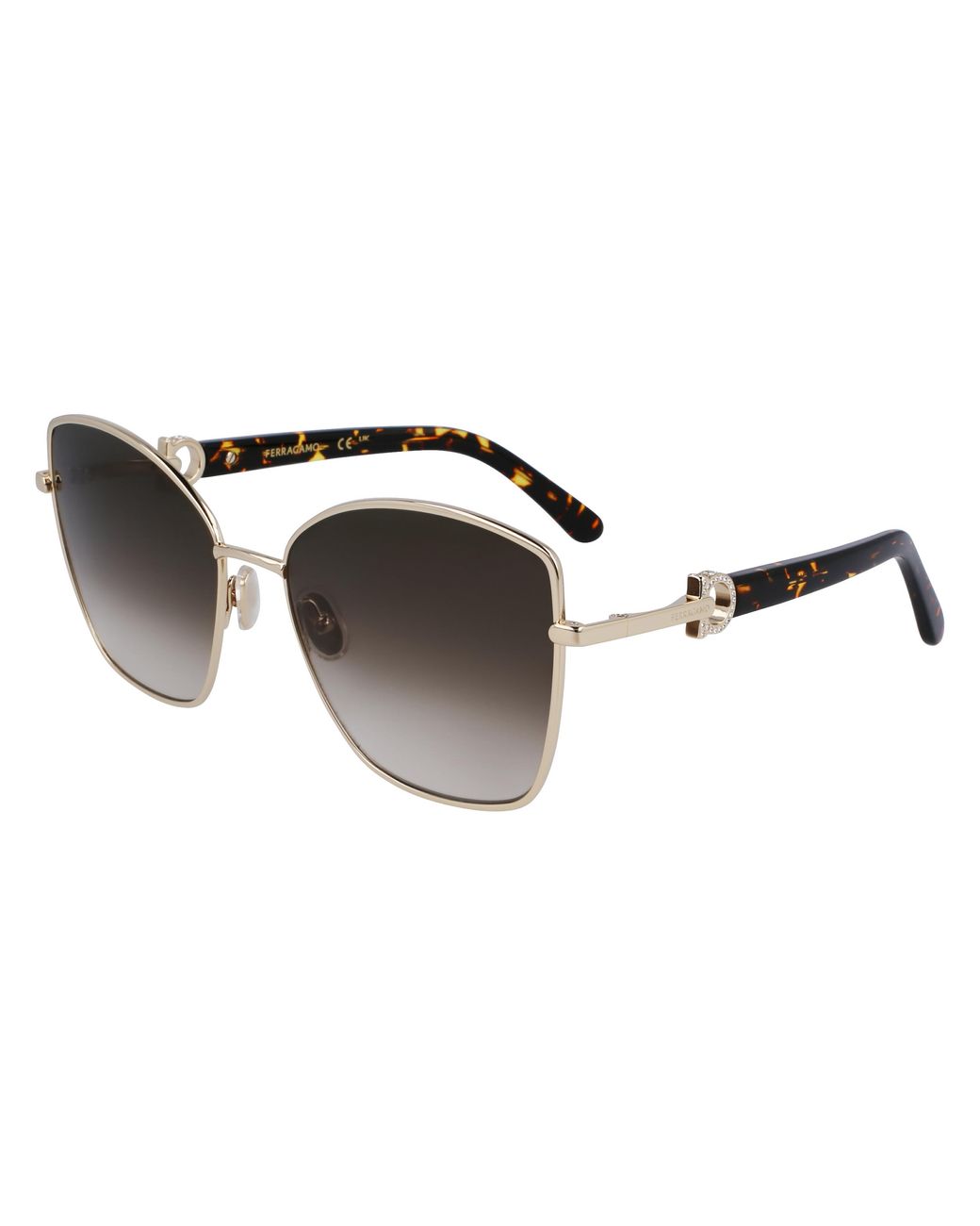 Ferragamo Black Sf312Sr 750 Sunglasses Metal Normal Normal