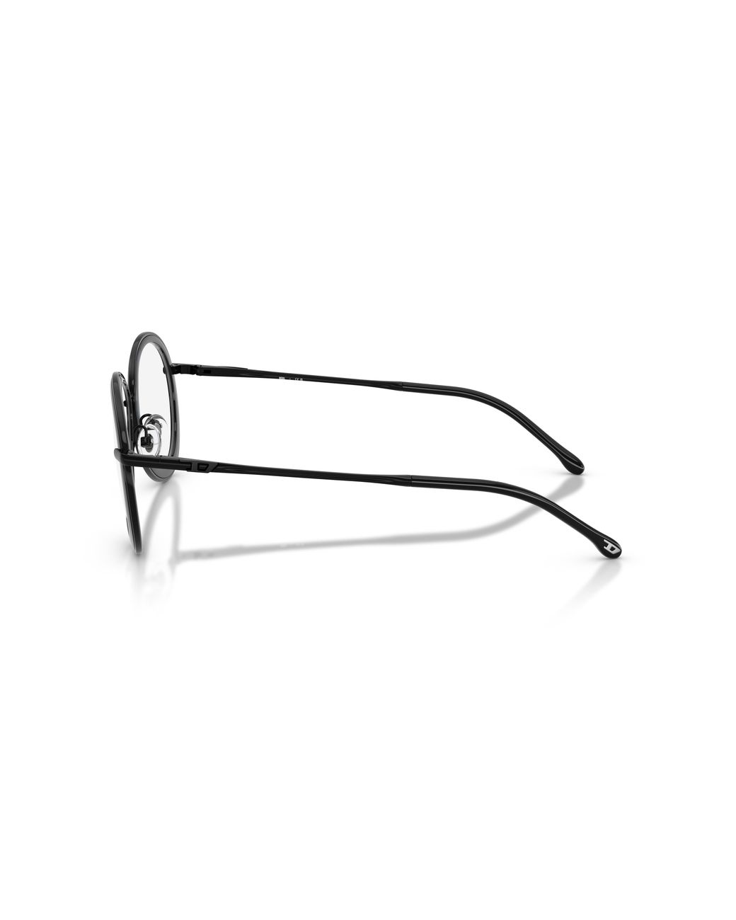 DIESEL Black Dl5007 1002 Optical Frames Metal Round Normal