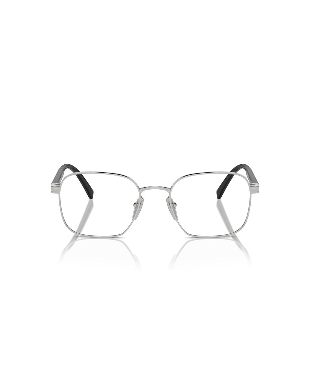 Prada Black Pr A55V 1Bc1O1 Optical Frames Metal Squared Normal for men