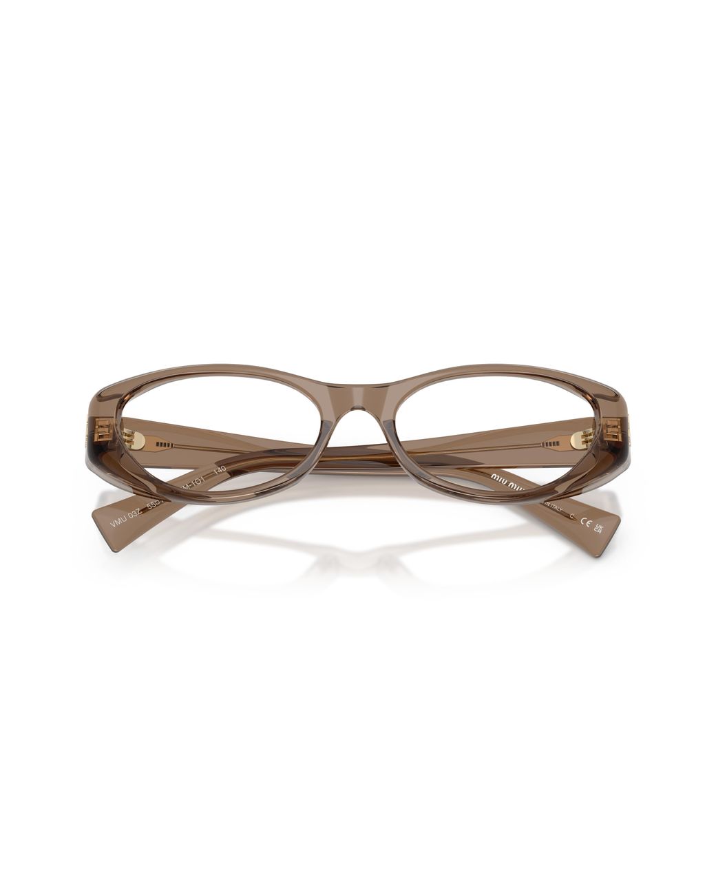 Miu Miu Black Mu 03Zv 26M1O1 Optical Frames Acetate Transparent Round Normal