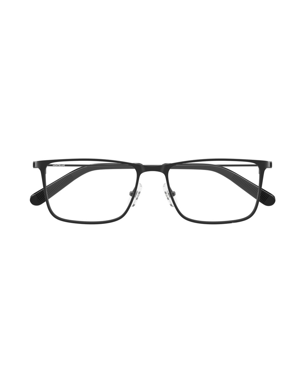 Montblanc Black Mb0464O 002 Optical Frames Metal Transparent Squared for men