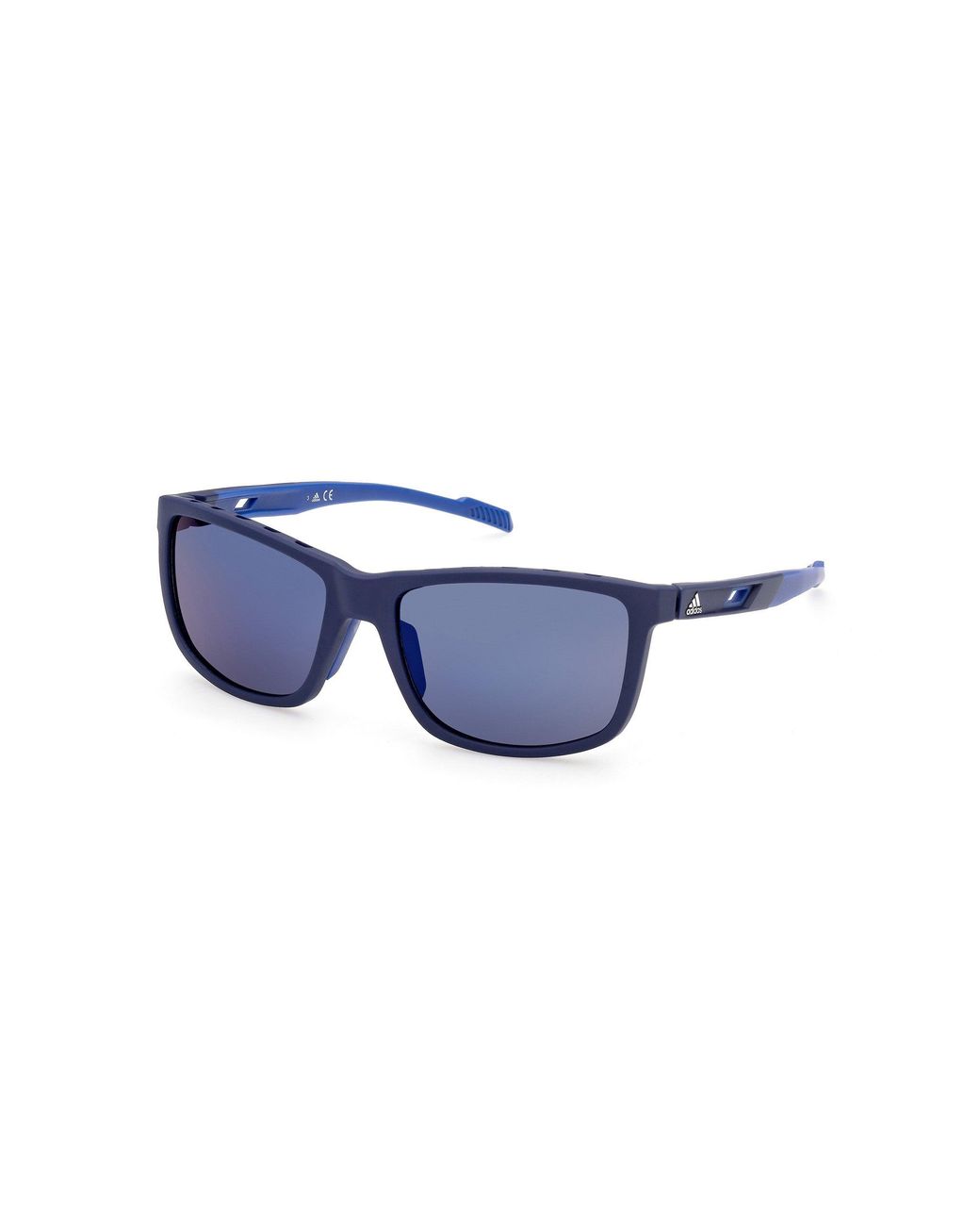 Adidas Originals Blue Sp0047 91X Sunglasses Injected Squared Normal Mirror for men