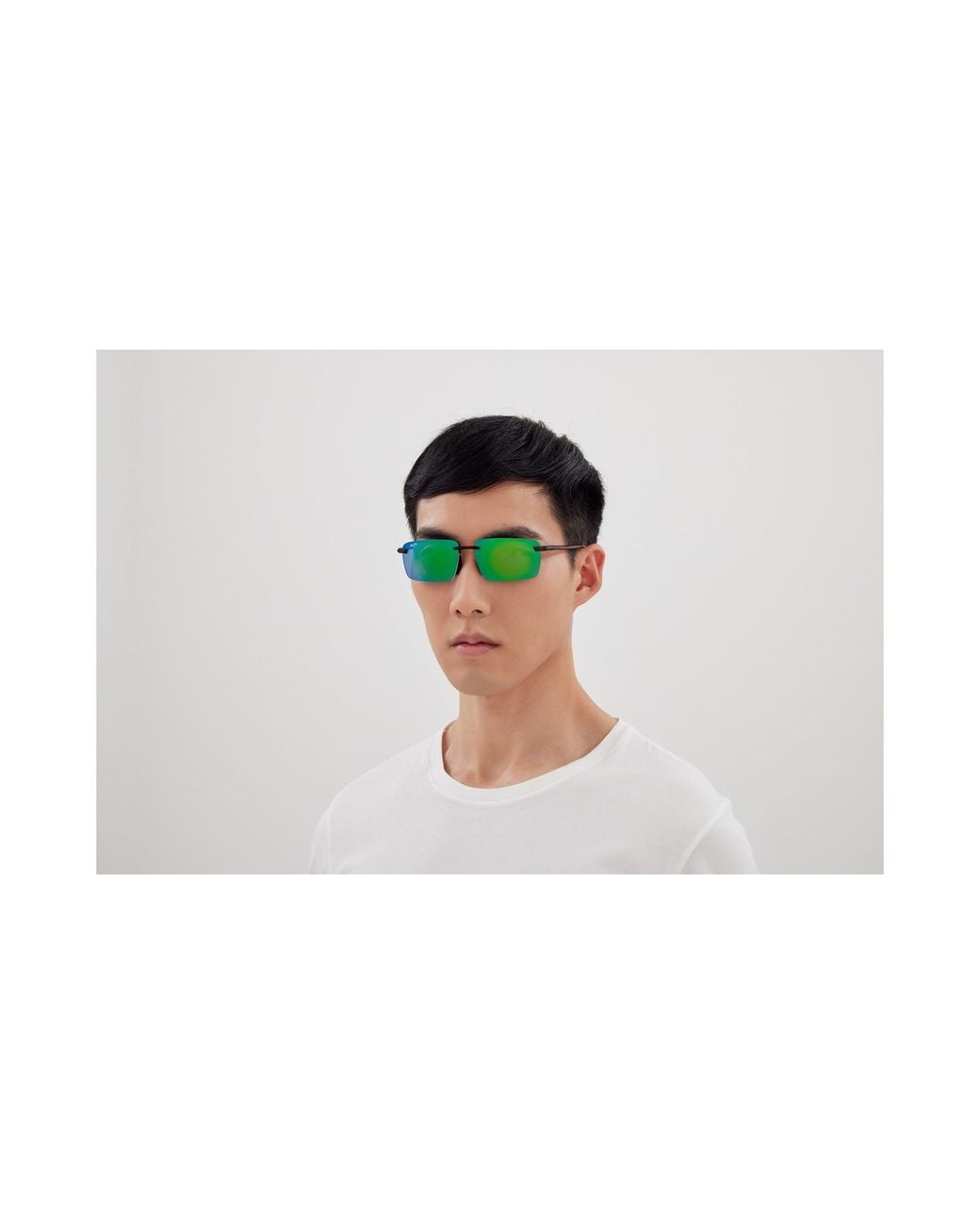 Maui Jim Green Mj0656Sa 002 Occhiali Da Sole Iniettato Verde Squadrata