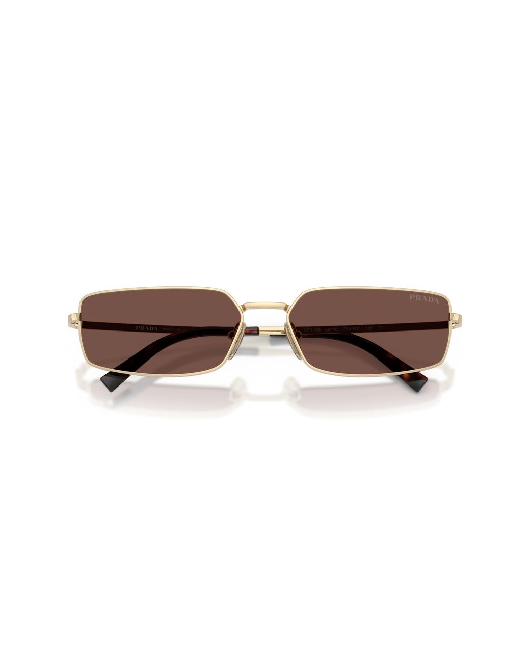 Prada Black Pr A60S Zvn80T Sunglasses Steel Squared Normal