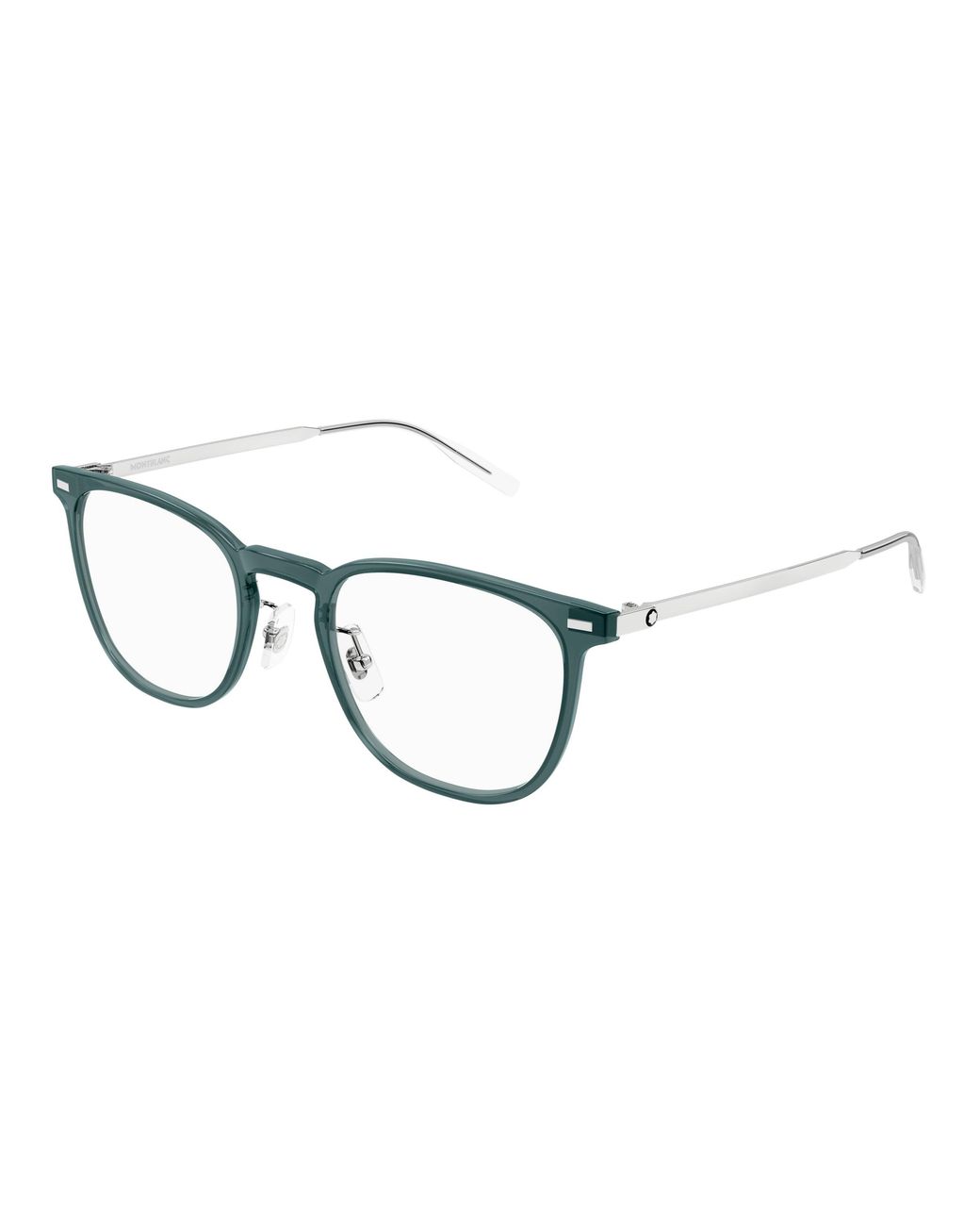 Montblanc Black Mb0393On 004 Optical Frames Injected Transparent Squared for men