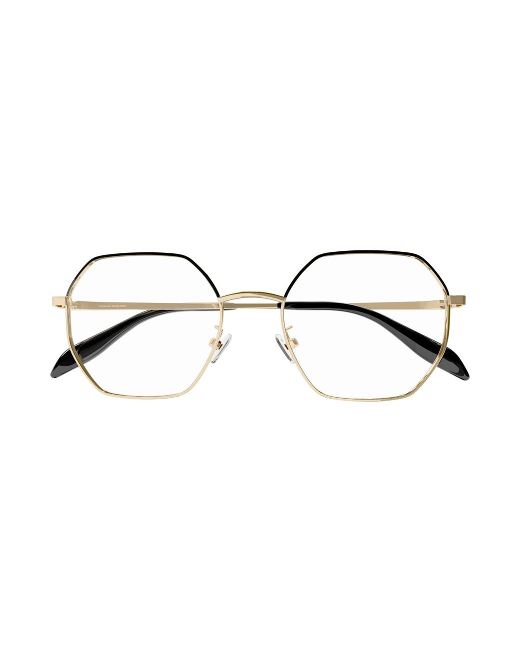 McQueen Black Am0338O 001 Optical Frames Metal Geometric