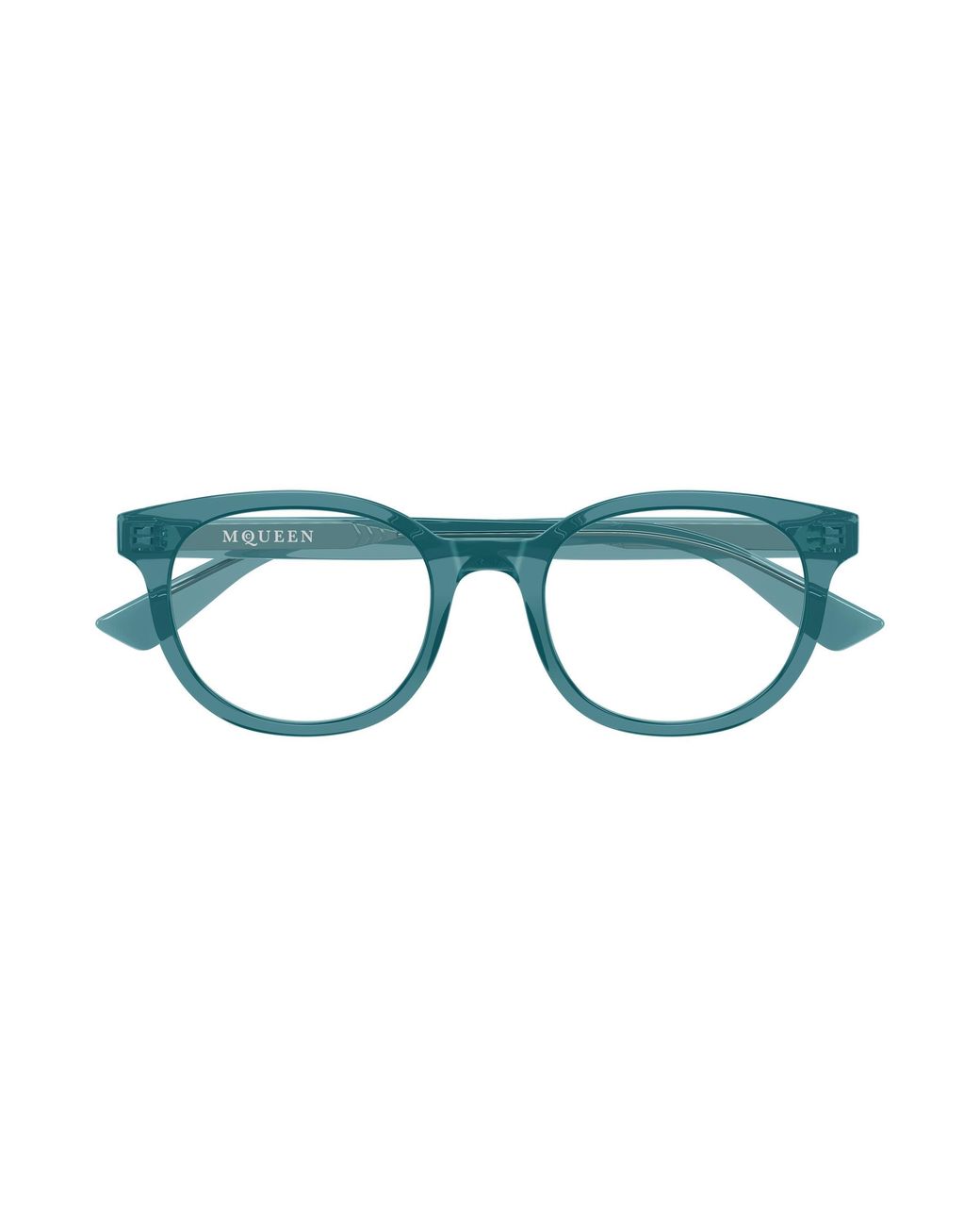 McQueen Black Am0567O 005 Optical Frames Acetate Transparent Round for men