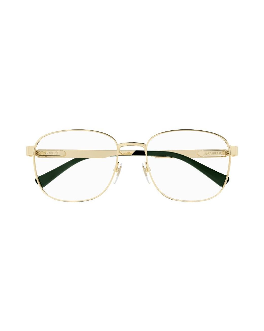 Gucci Black Gg1225O 002 Optical Frames Metal Squared for men