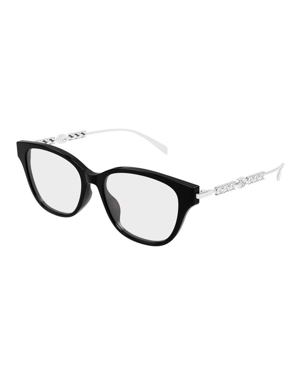 Gucci Black Gg1972Oa 002 Optical Frames Acetate Transparent Round