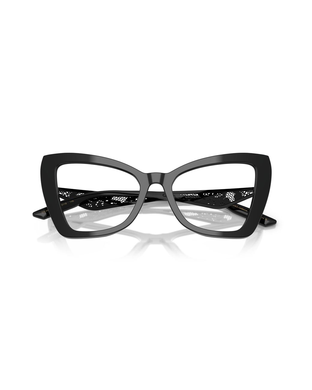 Dolce & Gabbana Black Dg3409 501 Optical Frames Acetate Transparent Cat Eye Normal