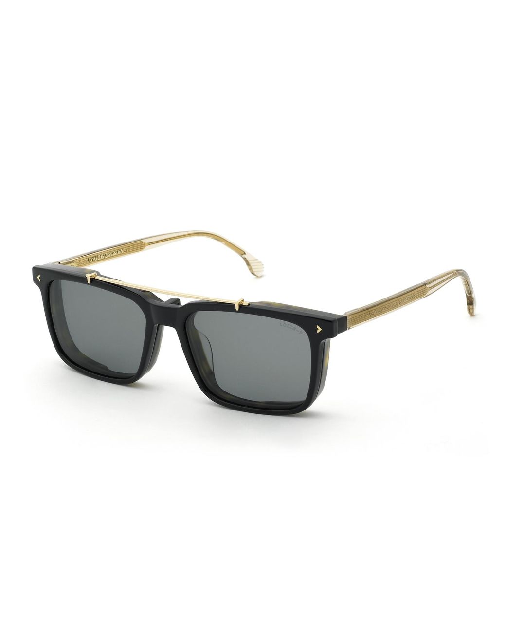 Lozza Black Ul4428 Alghero 2 722P Optical Frames Acetate Smoke Squared for men