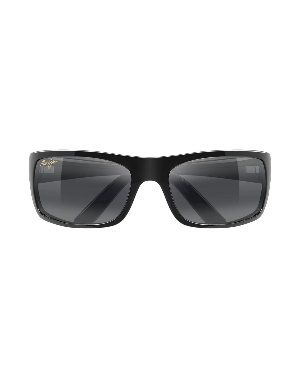 Maui Jim Black Mj0202S 001 Occhiali Da Sole Iniettato Grigio Squadrata