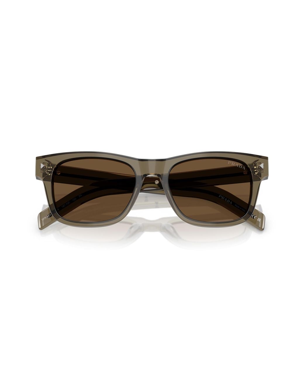 Prada Black Pr A17S 18T70F Sunglasses Acetate Squared Normal for men