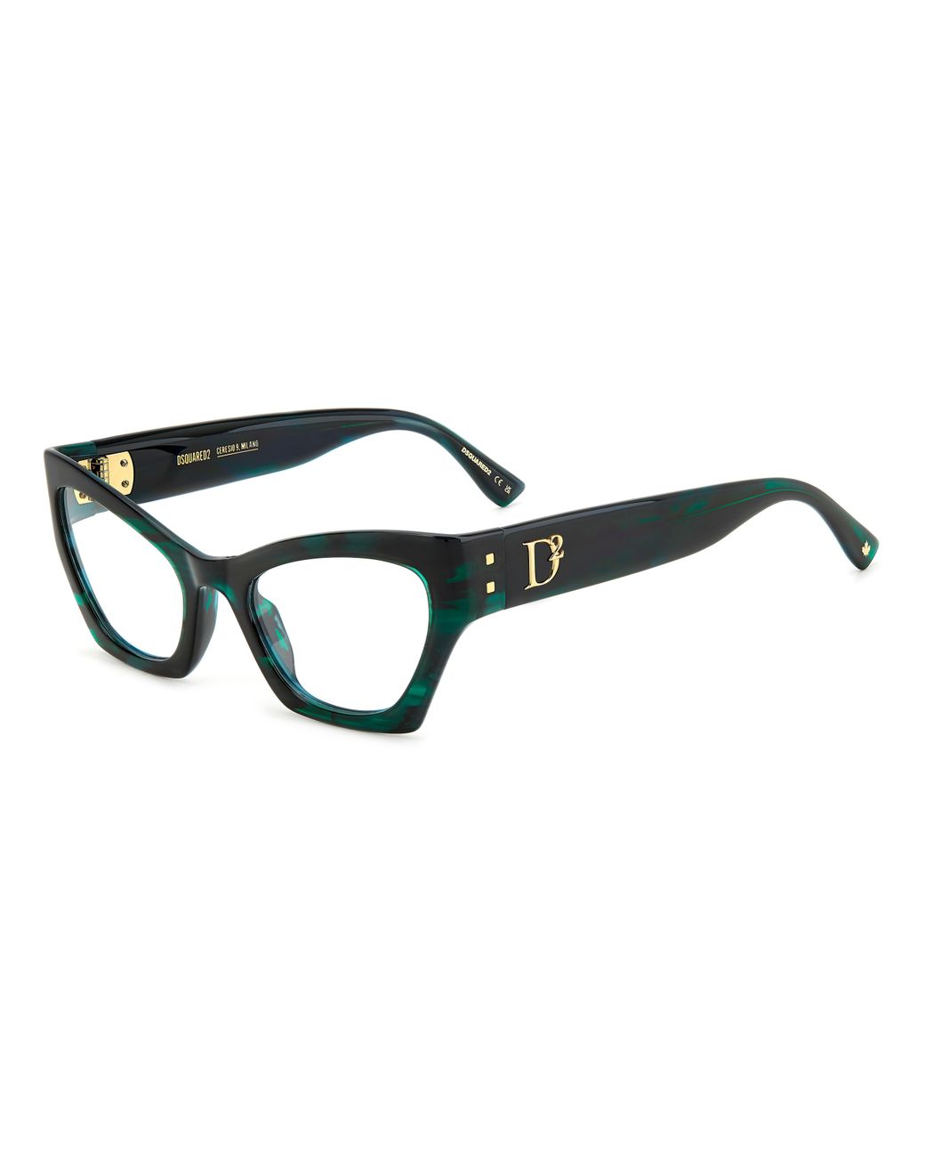 DSquared² Black D2 0133 6Ak Optical Frames Acetate Cat Eye