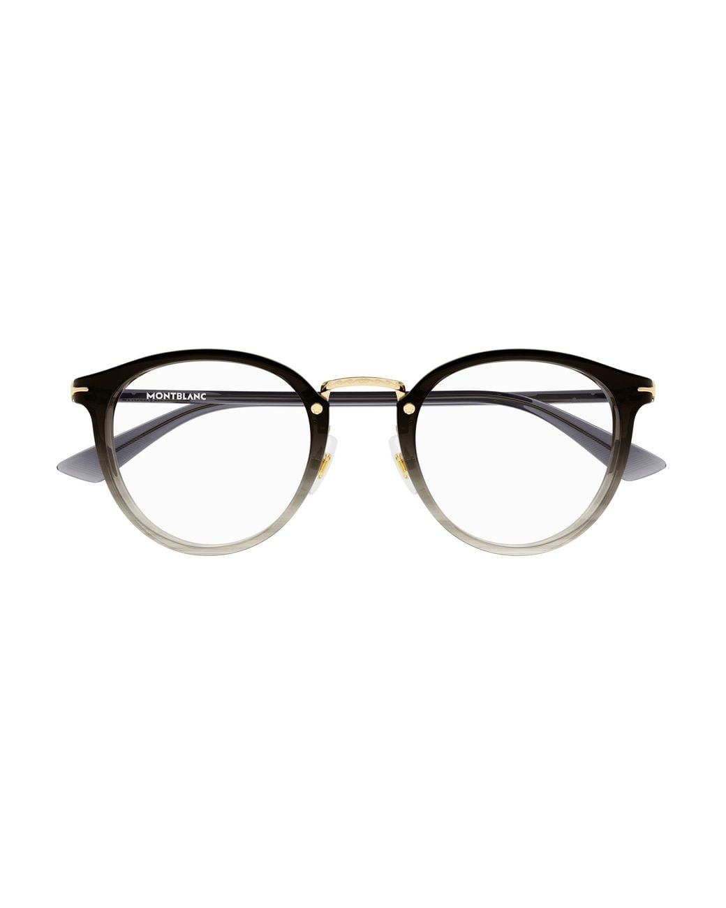 Montblanc Black Mb0406O 003 Optical Frames Acetate Transparent Round for men