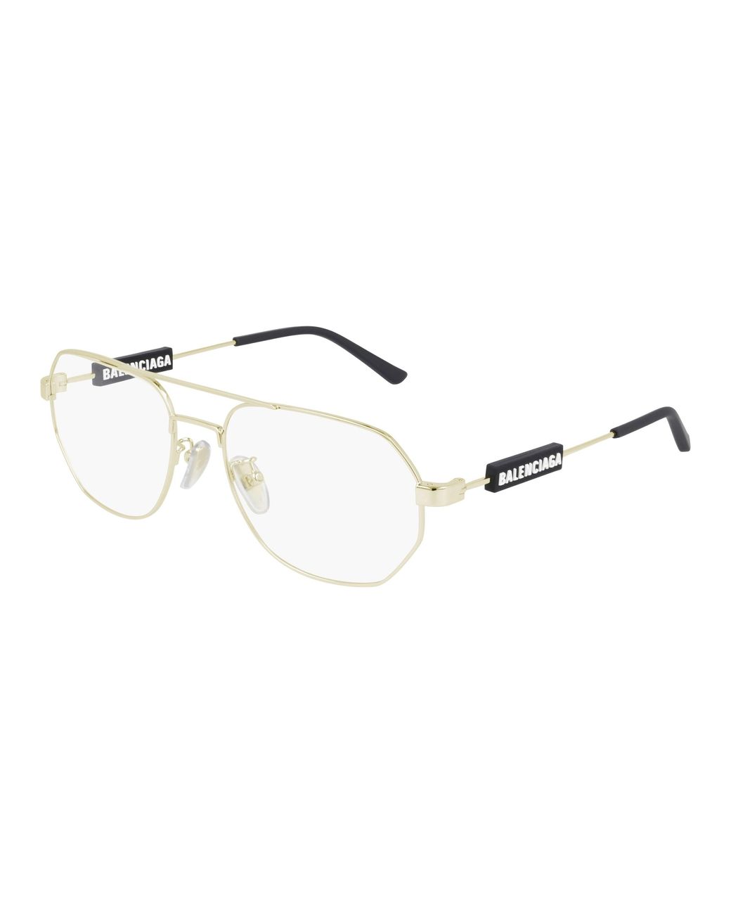 Balenciaga Black Bb0117O 003 Optical Frames Metal Transparent Pilot