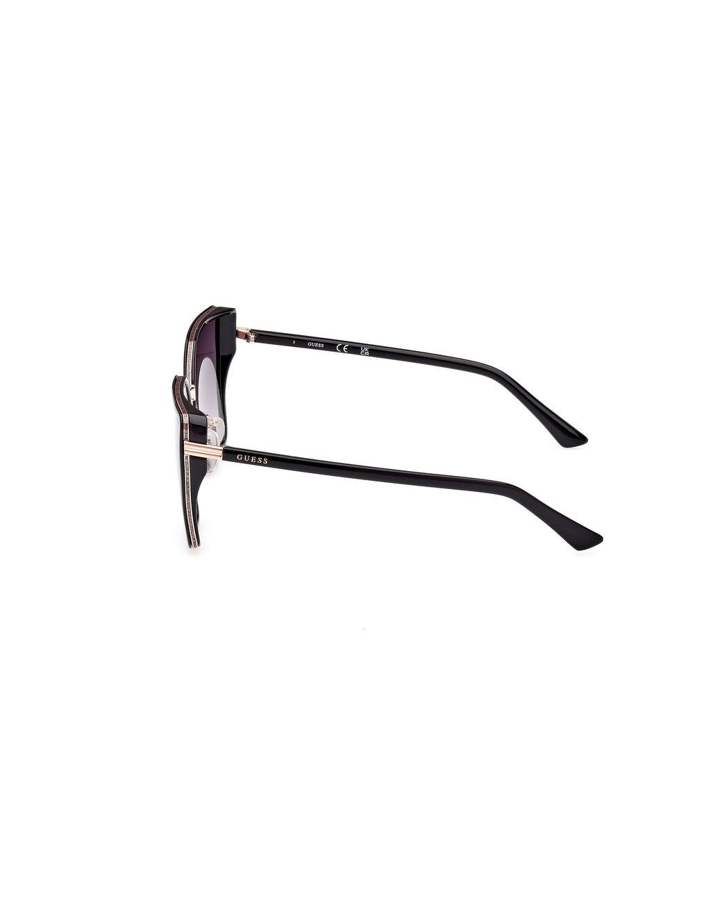 Guess Black Gu7871 01B Sunglasses Injected Butterfly Normal Shaded