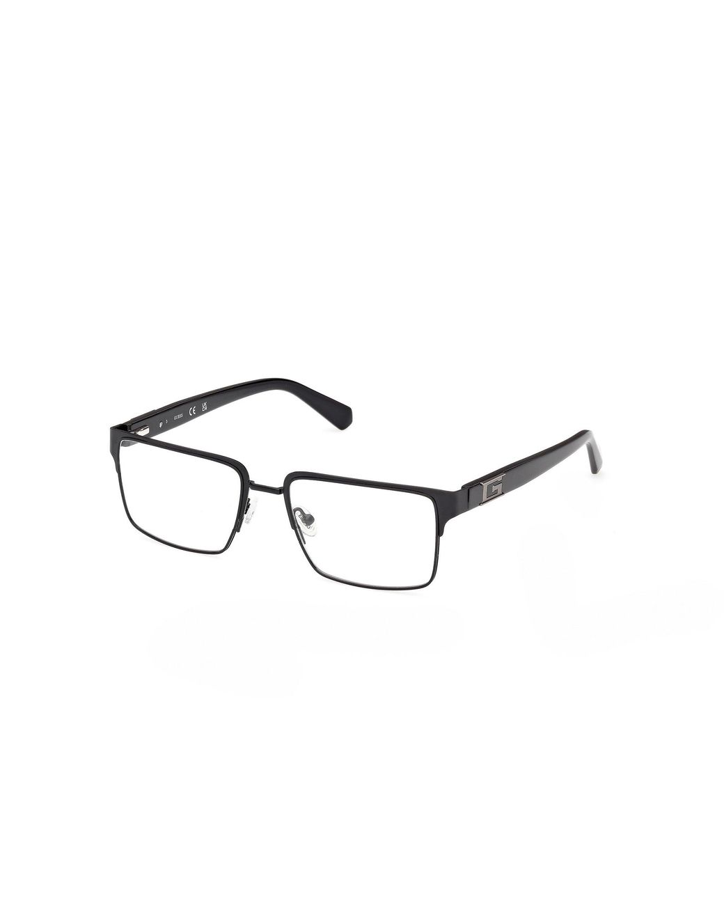 Guess Black Gu50370 002 Optical Frames Metal Squared Normal for men