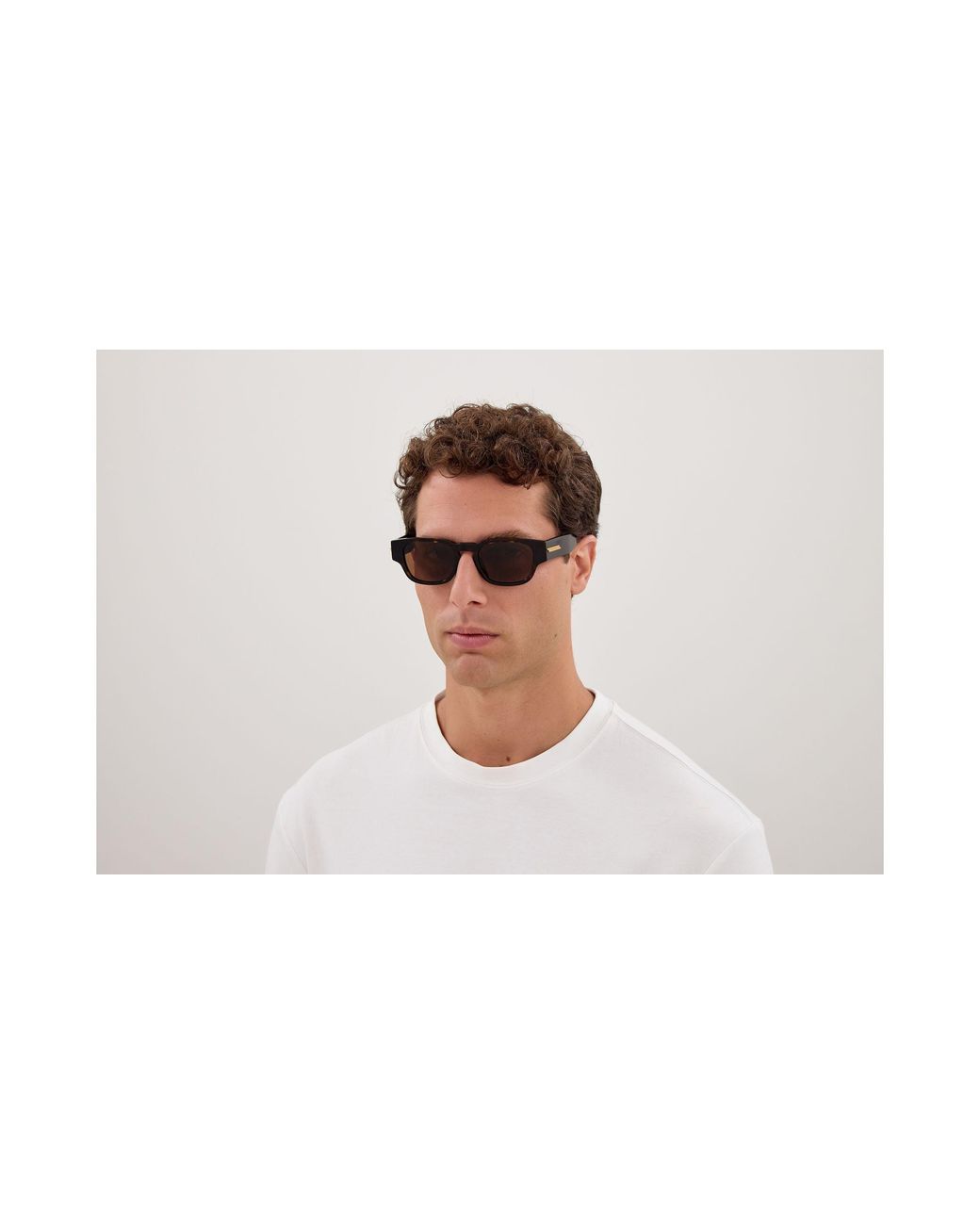 Bottega Veneta Black Bv1460S 002 Sunglasses Acetate Round for men