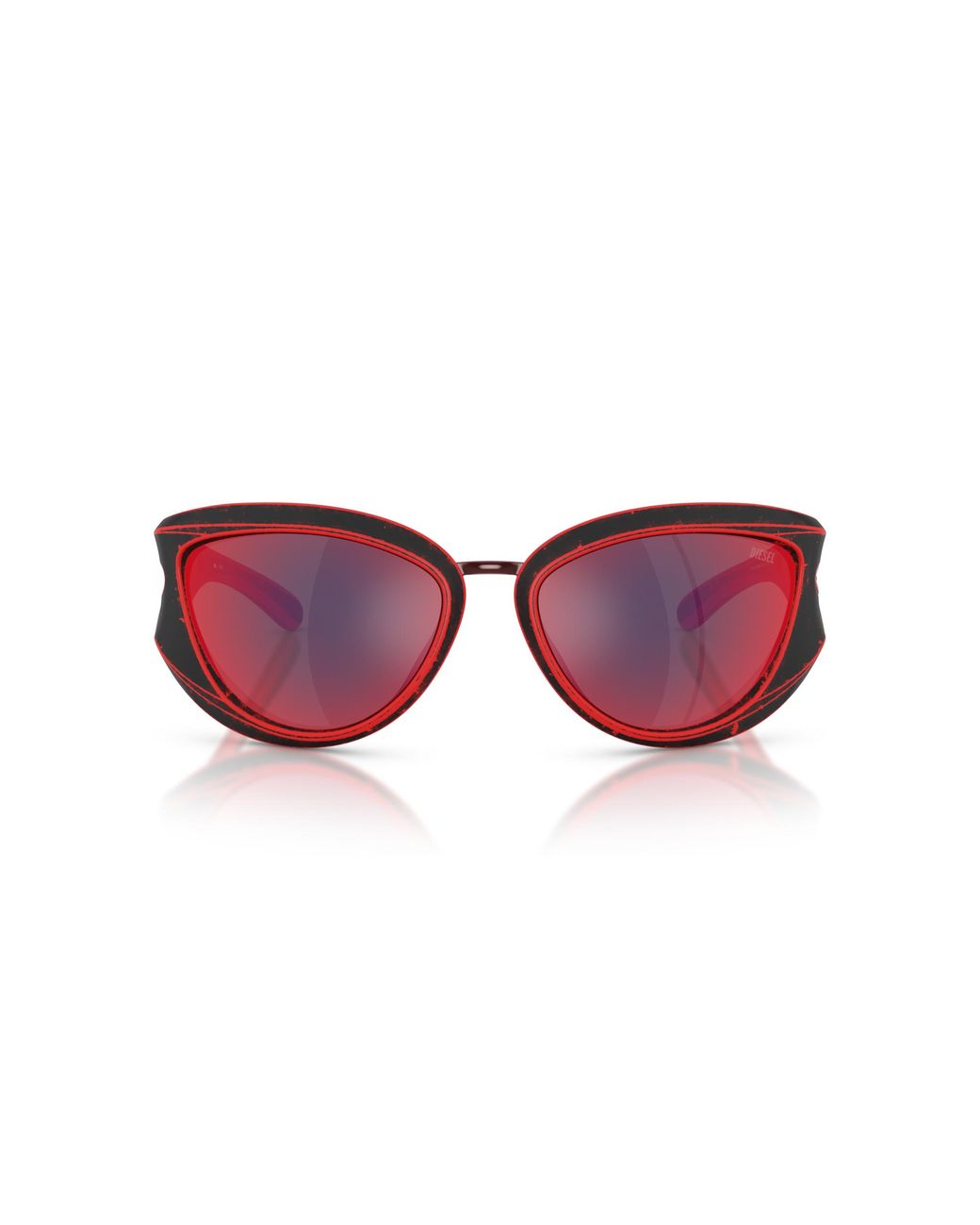 DIESEL Dl3007U 20096P Sunglasses Injected Cat Eye Mirrored