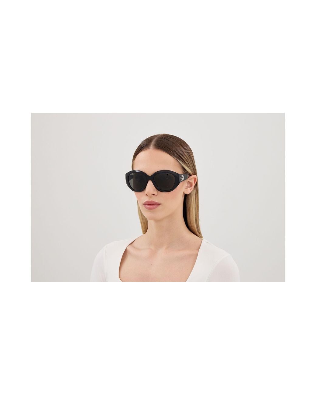 Gucci Black Gg2200S 001 Sunglasses Acetate Geometric