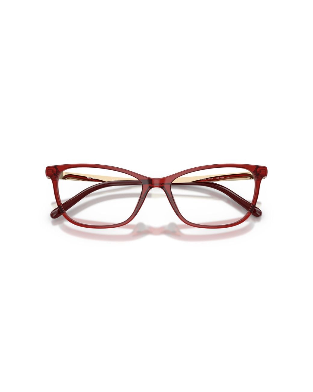 Miu Miu Black Mu 09Zv 28Q1O1 Optical Frames Acetate Transparent Cat Eye Normal