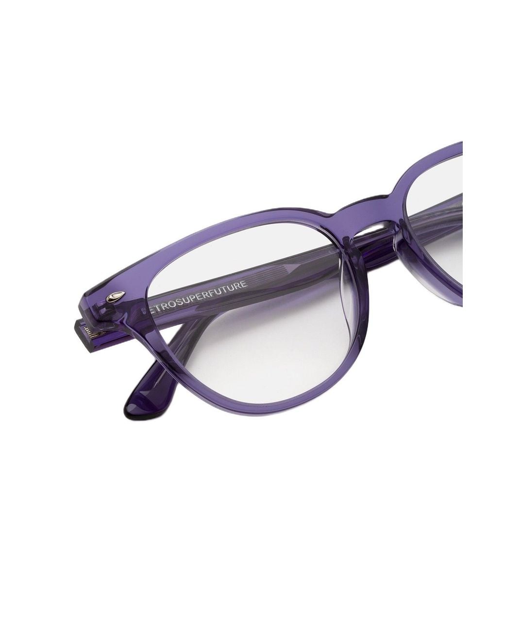 Retrosuperfuture Black Ru0 Numero 162 Ametista Optical Frames Acetate Round