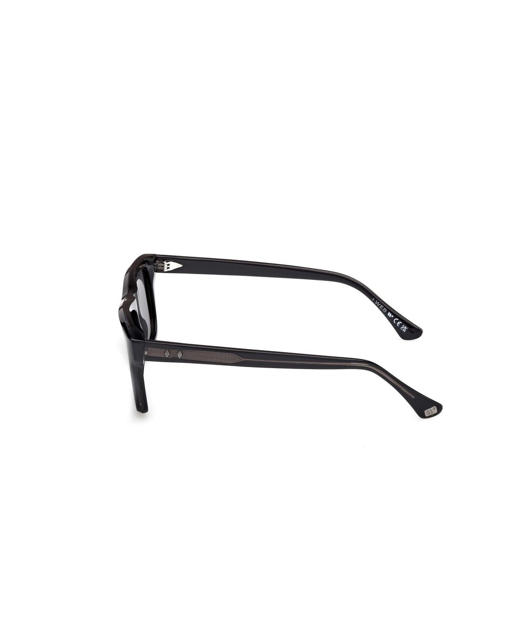 Web Black We0382 05D Sunglasses Acetate Smoke Squared Polarized for men
