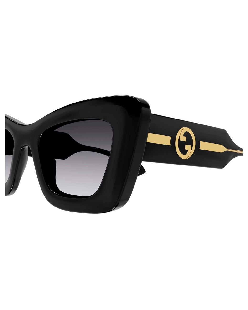 Gucci Black Gg1552S 001 Sunglasses Injected Cat Eye