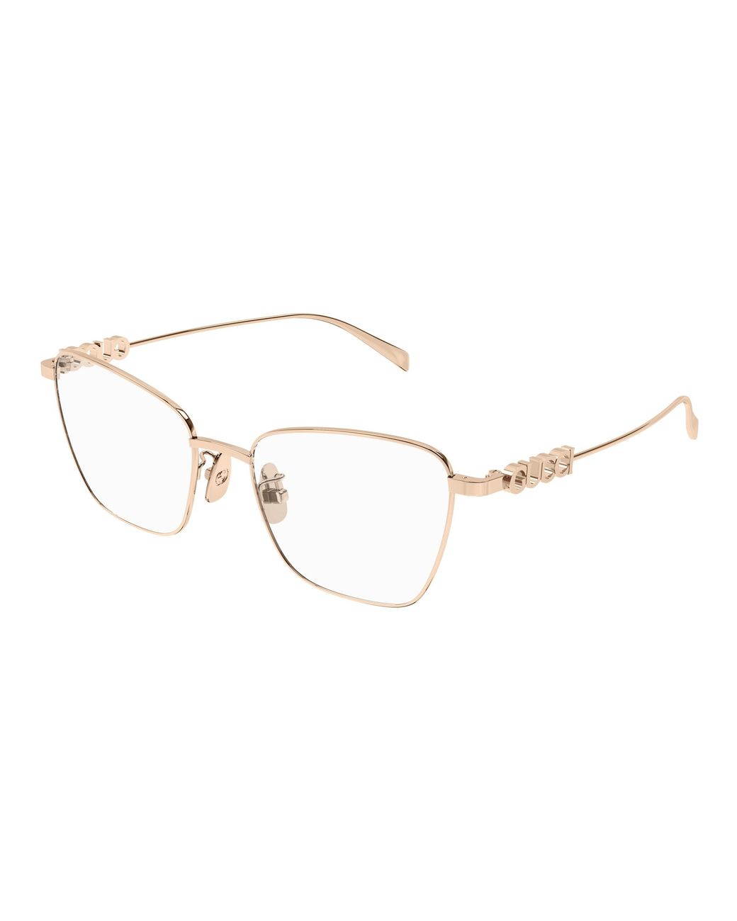 Gucci Black Gg1807O 001 Optical Frames Metal Transparent Butterfly