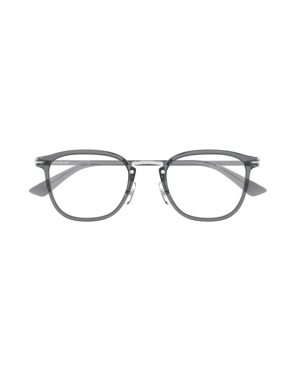 Montblanc Black Mb0440Oa 003 Optical Frames Acetate Transparent Round for men