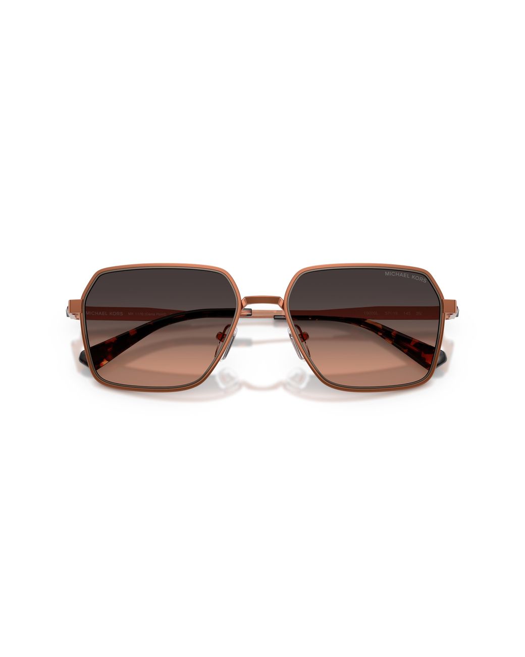 Michael Kors Black Mk1176 Dana Point 19000L Sunglasses Metal Squared Normal Shaded for men