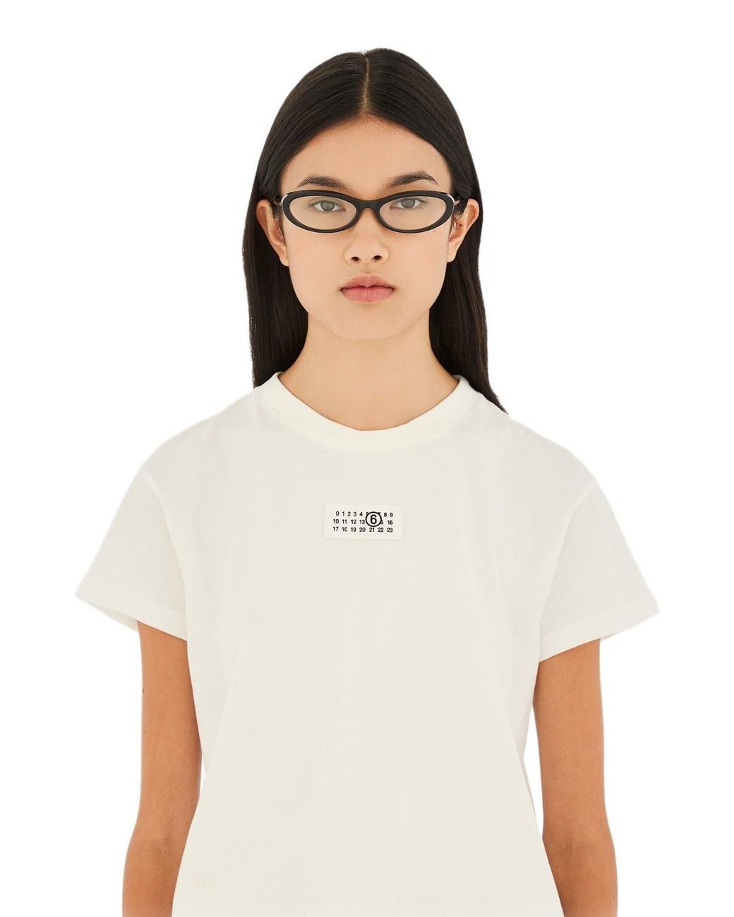 MM6 by Maison Margiela Black 6Yd Lunettes 25 Optical Optical Frames Acetato Trasparente Cat Eye