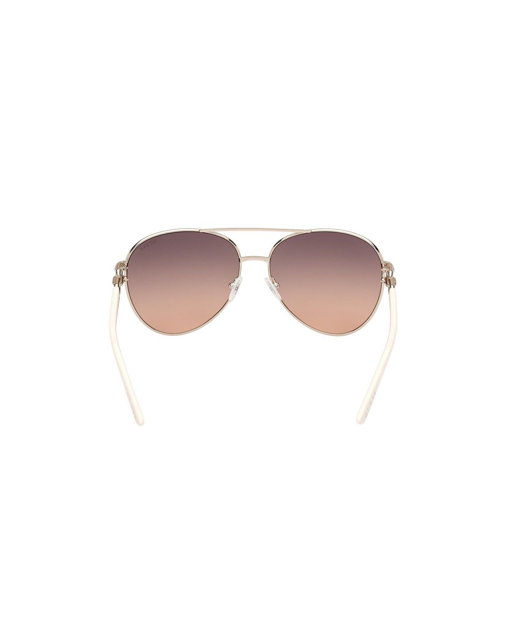 Guess Black Gu00158 32B Sunglasses Metal Smoke Pilot Normal