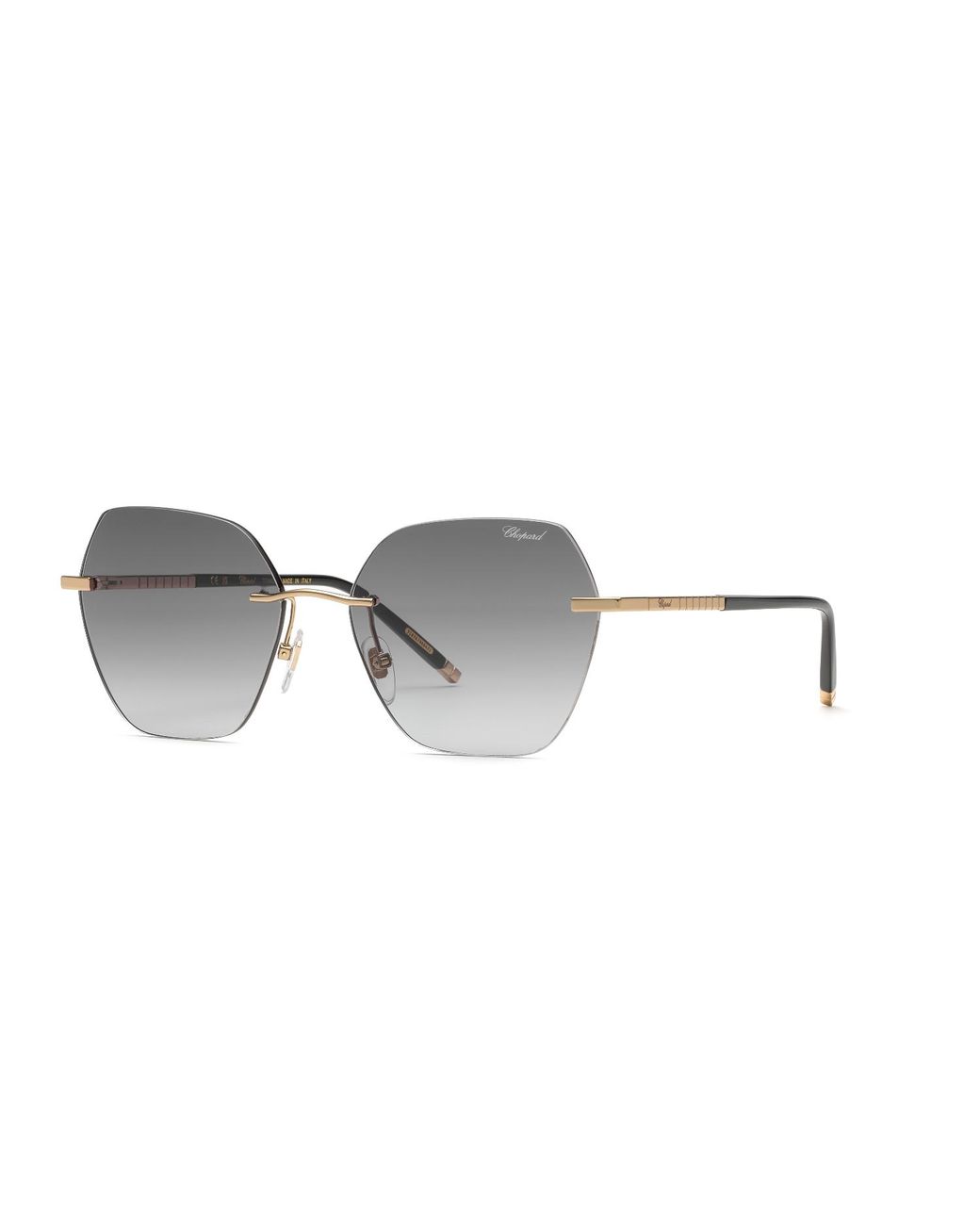 Chopard Black Schl88M 300 Sunglasses Metal Smoke Squared Anti-Glare Nuanced