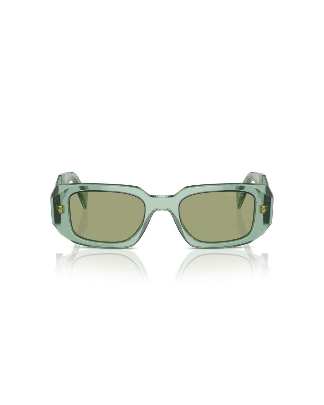 Prada Green Pr 17Ws 11R10E Sunglasses Acetate Squared Normal Mirror
