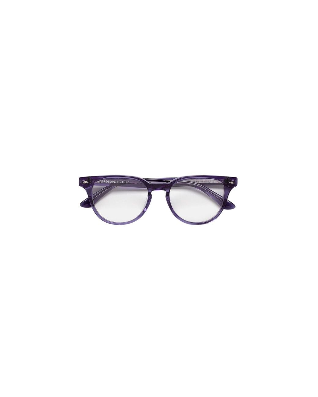 Retrosuperfuture Black Ru0 Numero 162 Ametista Optical Frames Acetate Round