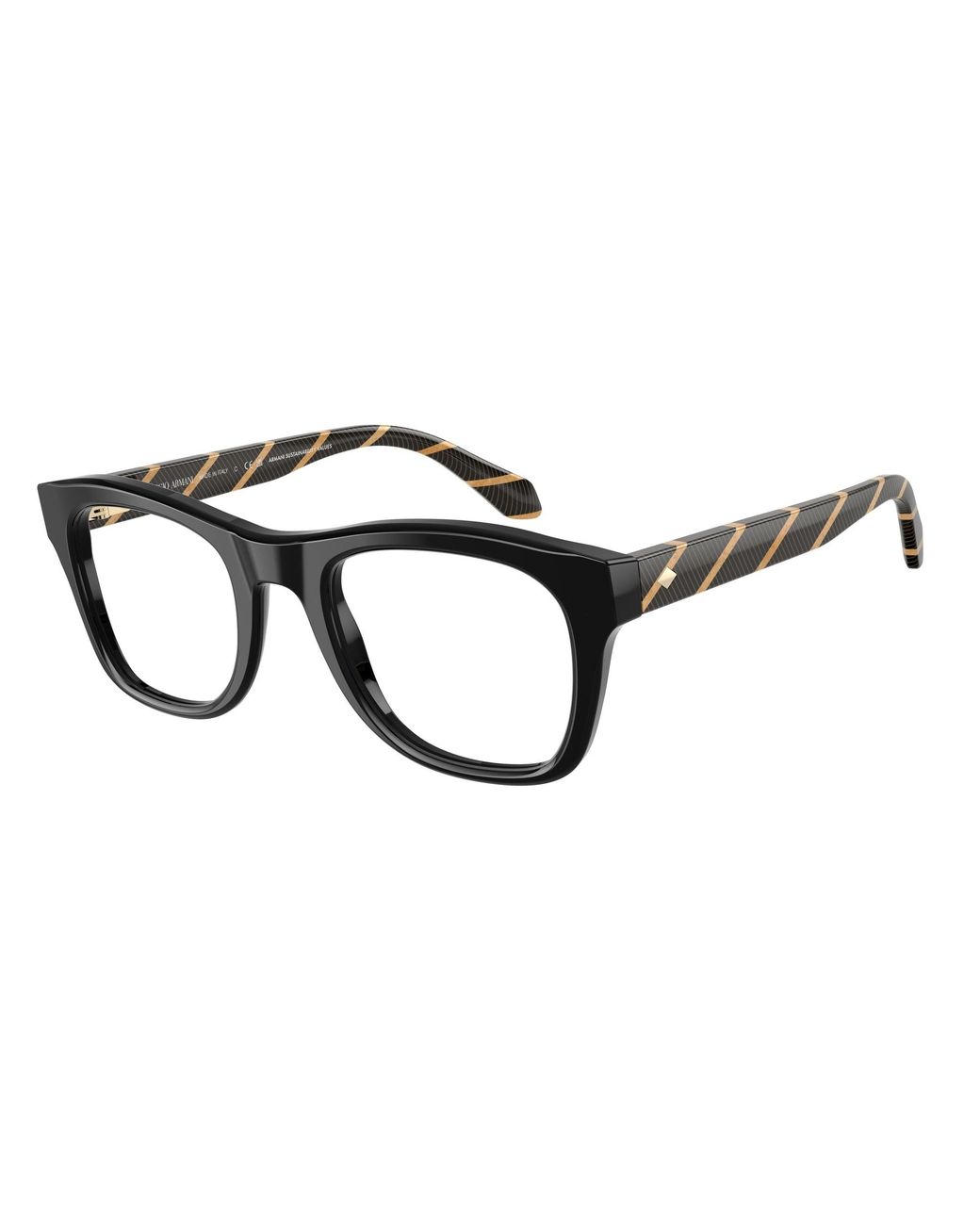 Giorgio Armani Black Ar7273 5875 Optical Frames Acetate Pillow Normal for men