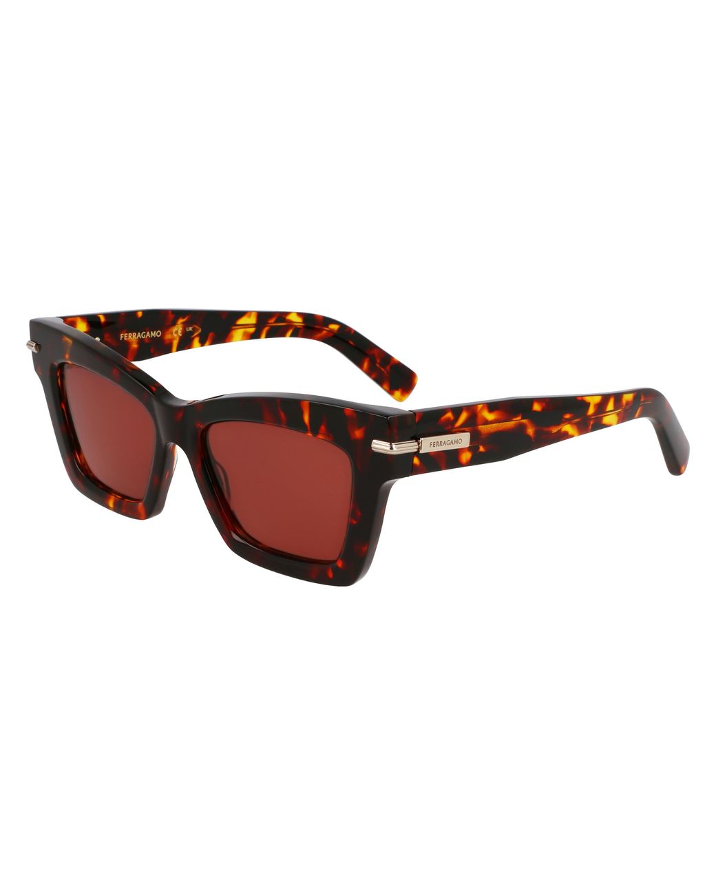 Ferragamo Black Sf2031S 242 Sunglasses Acetate Squared Normal