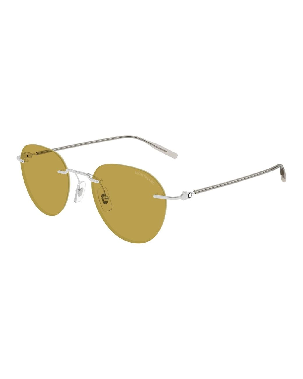 Montblanc Black Mb0428S 005 Sunglasses Metal Round for men
