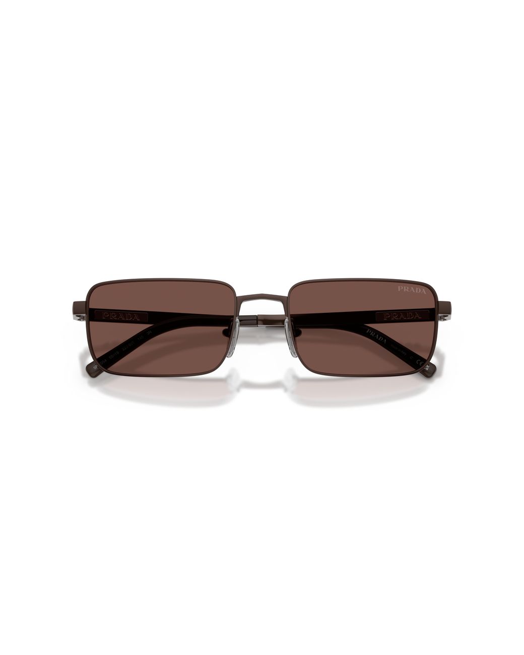 Prada Black Pr D54S 22J80T Sunglasses Metal Squared Normal for men