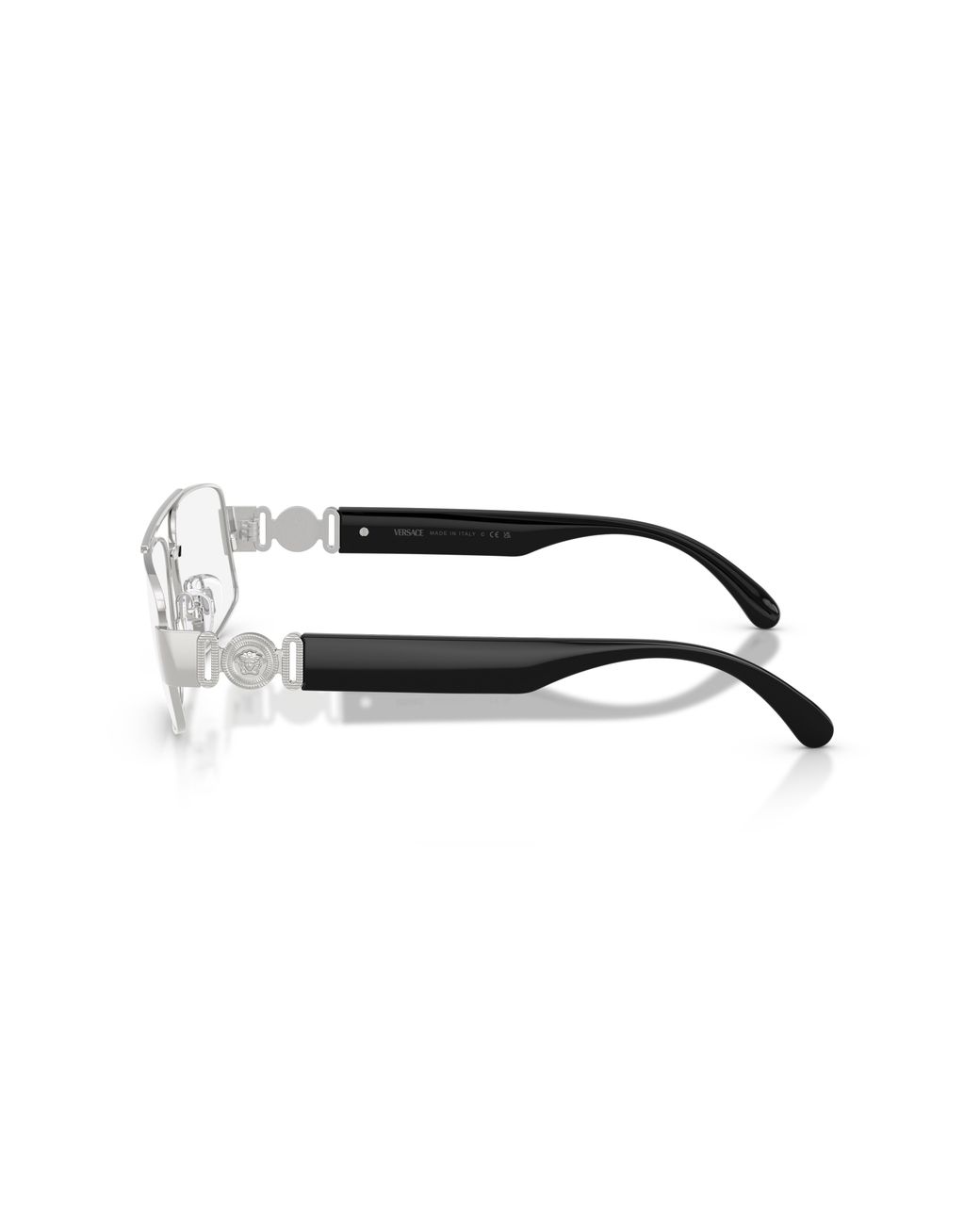 Versace Black Ve1317 1000 Optical Frames Metal Transparent Squared Normal for men