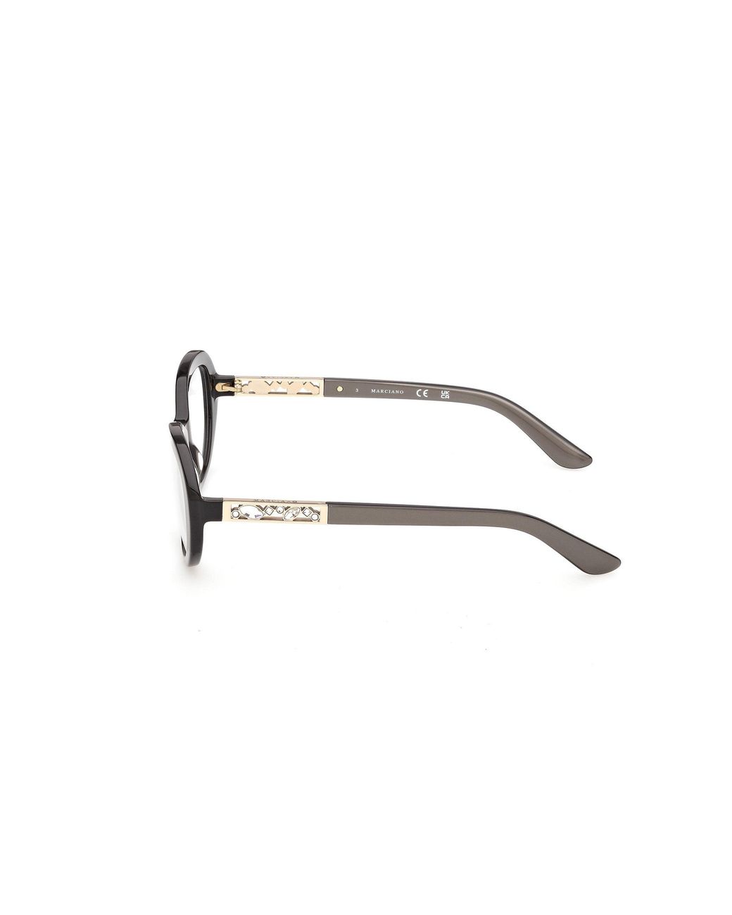 Guess Black Gm50065 87 Optical Frames Acetate Round Normal