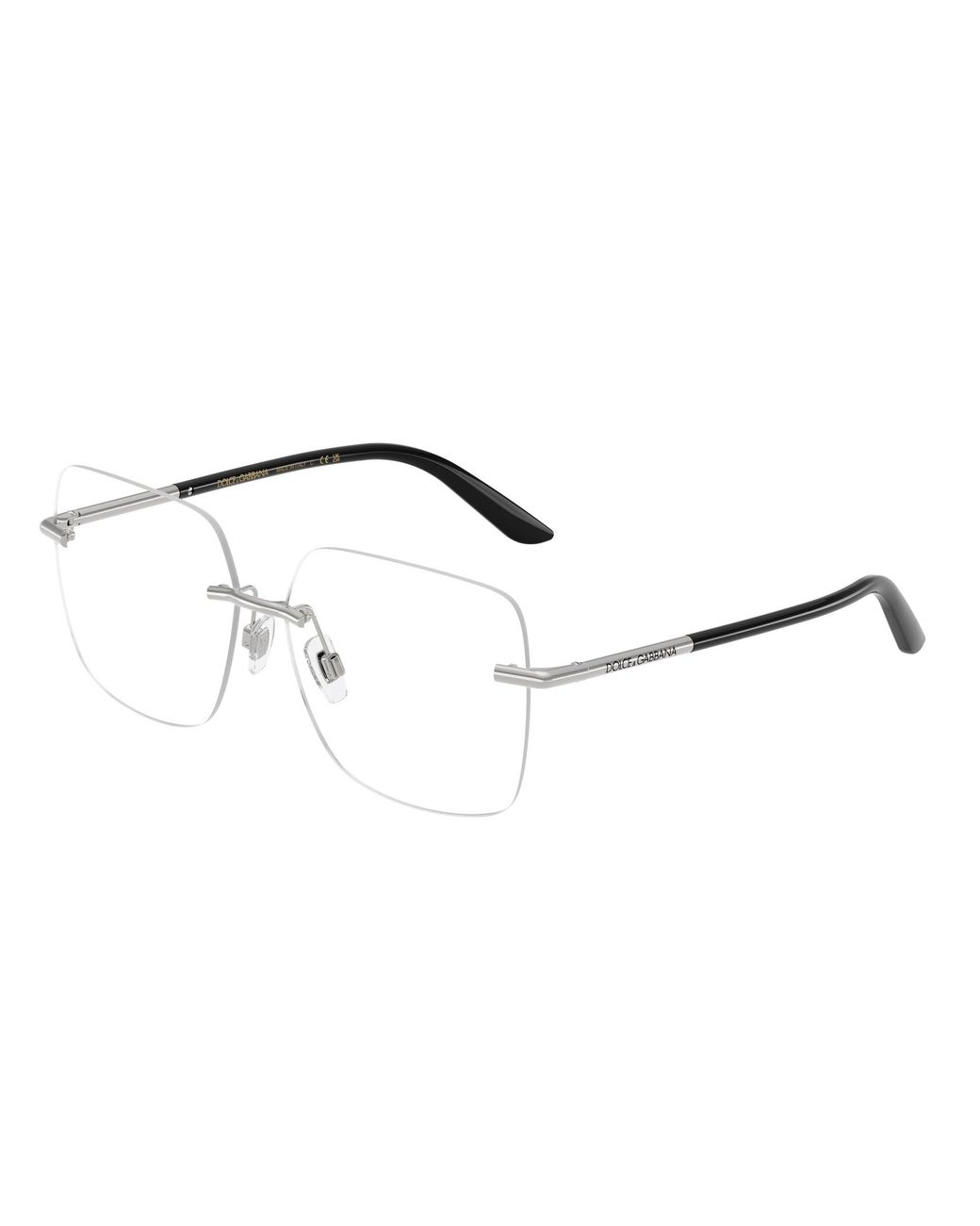 Dolce & Gabbana Black Dg1360 05 Optical Frames Metal Squared Normal