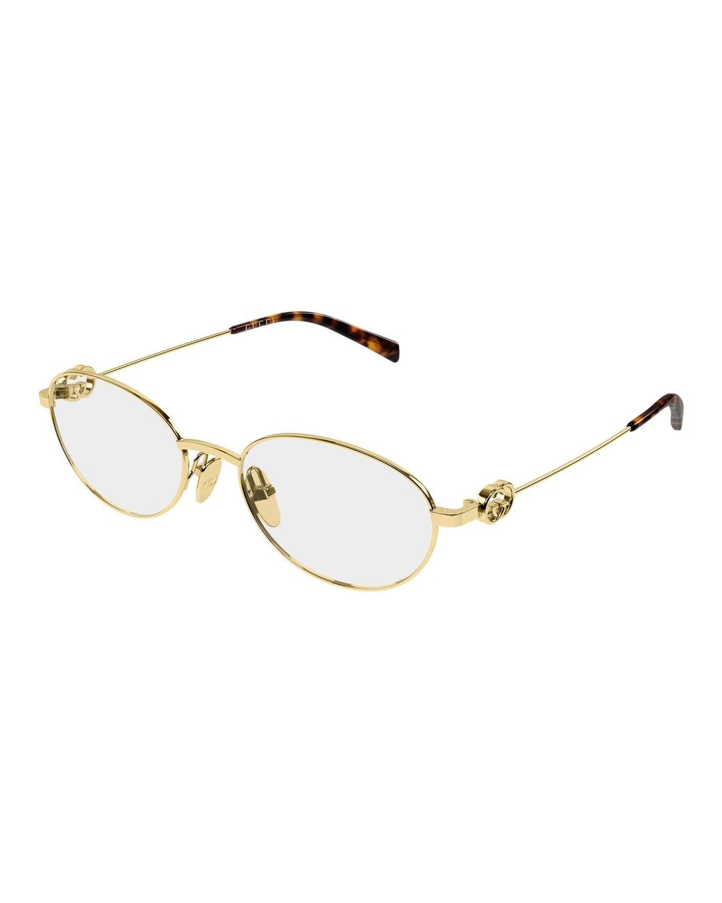 Gucci Black Gg2227O 001 Optical Frames Metal Transparent Round