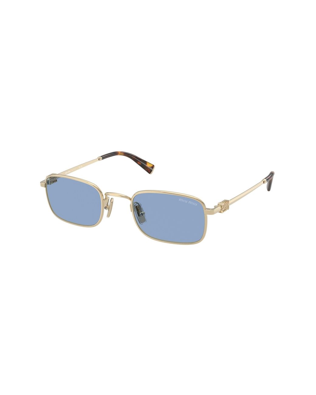 Miu Miu Black Mu A53S Zvn60O Sunglasses Metal Squared Normal