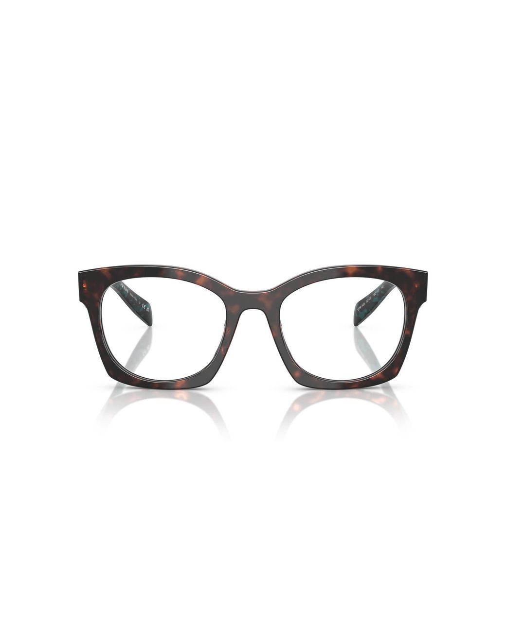 Prada Black Pr A05V 18Z1O1 Optical Frames Acetate Transparent Geometric Normal