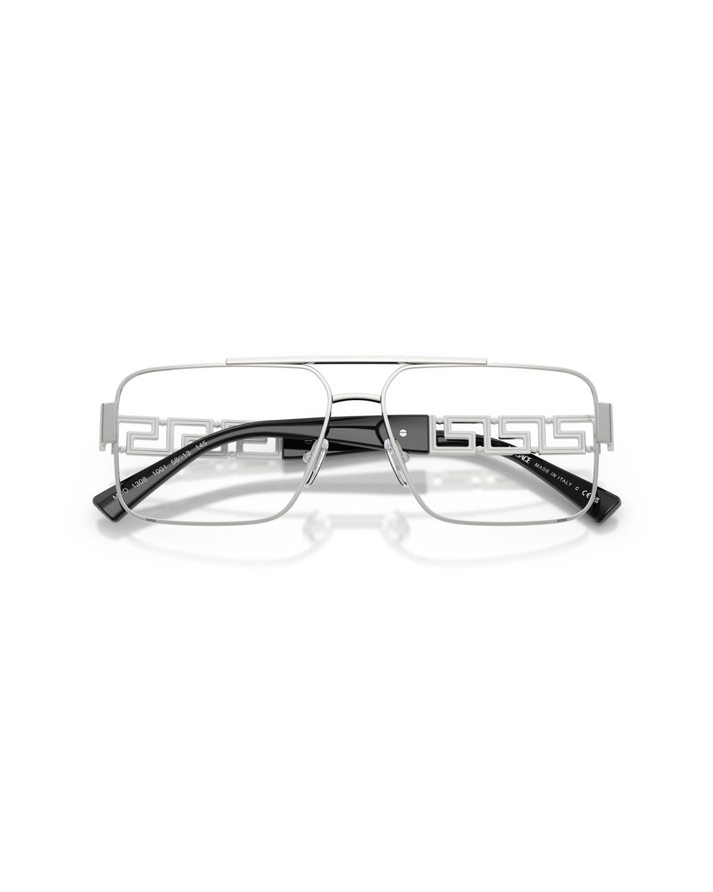 Versace Black Ve1308 1001 Optical Frames Steel Pillow Normal for men