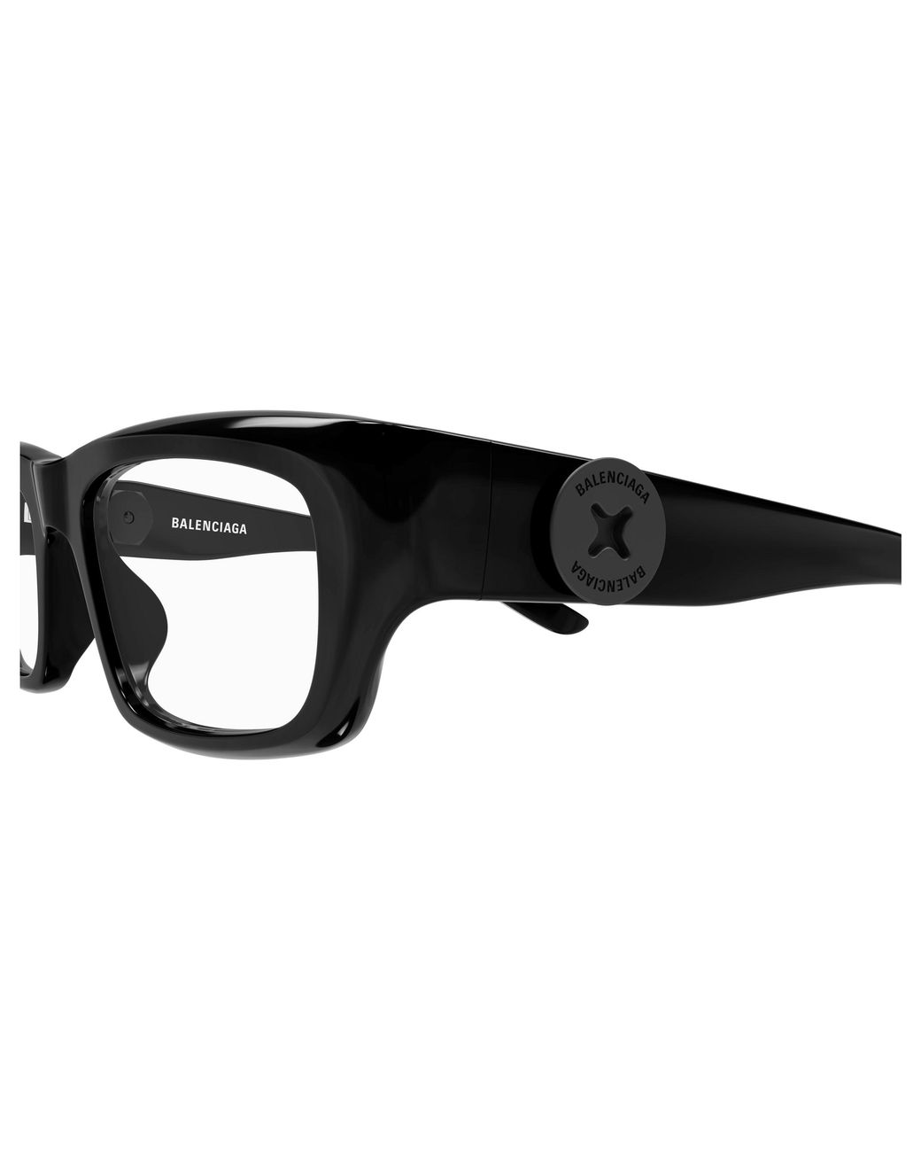 Balenciaga Black Bb0411O 001 Optical Frames Acetate Transparent Squared