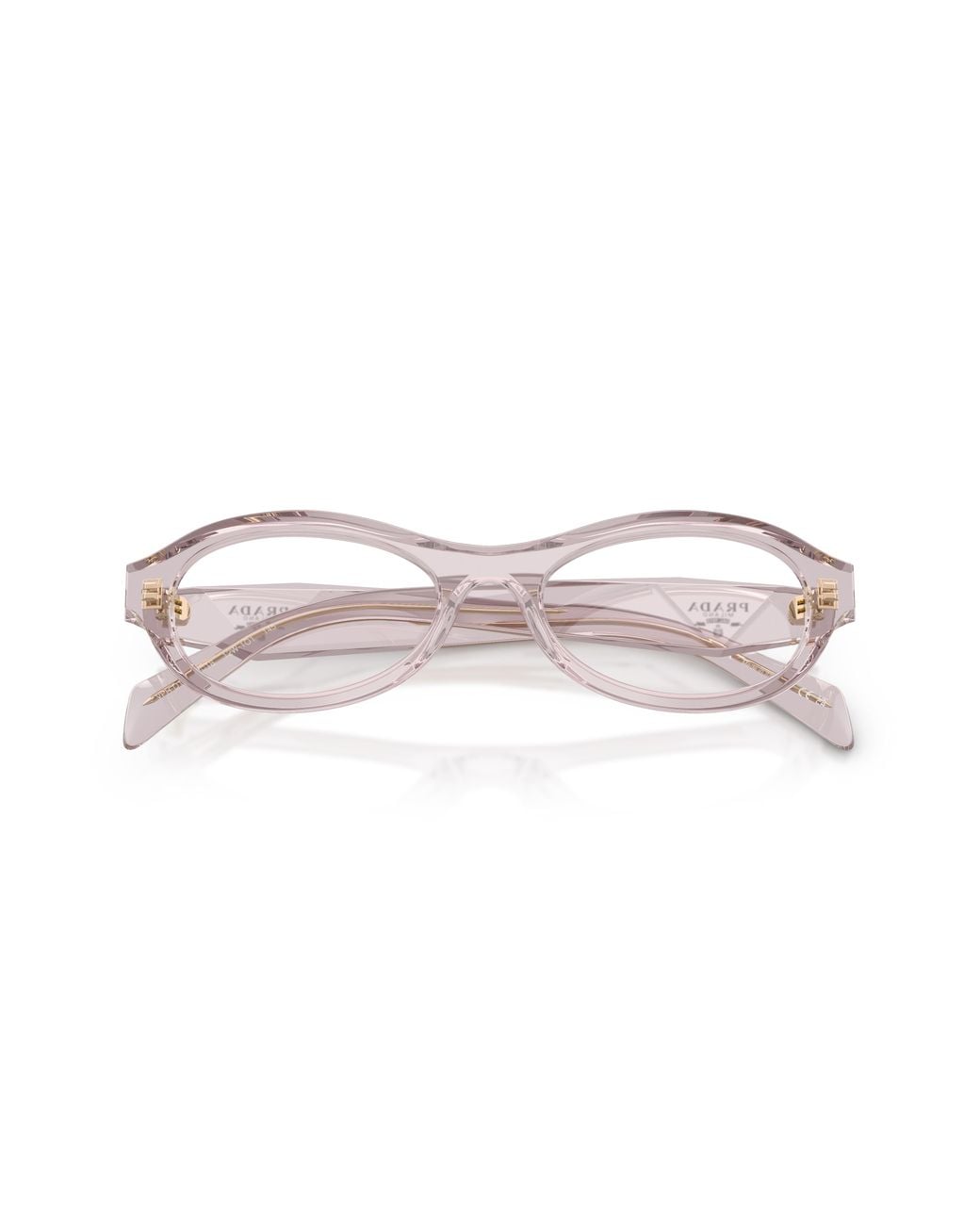Prada Black Pr D18V 12W1O1 Optical Frames Acetate Transparent Round Normal